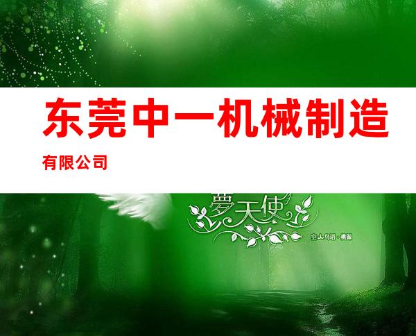 东莞中一机械制造有限公司