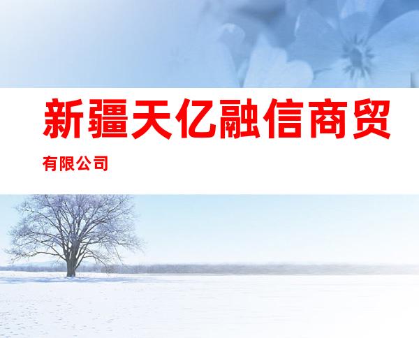 新疆天亿融信商贸有限公司