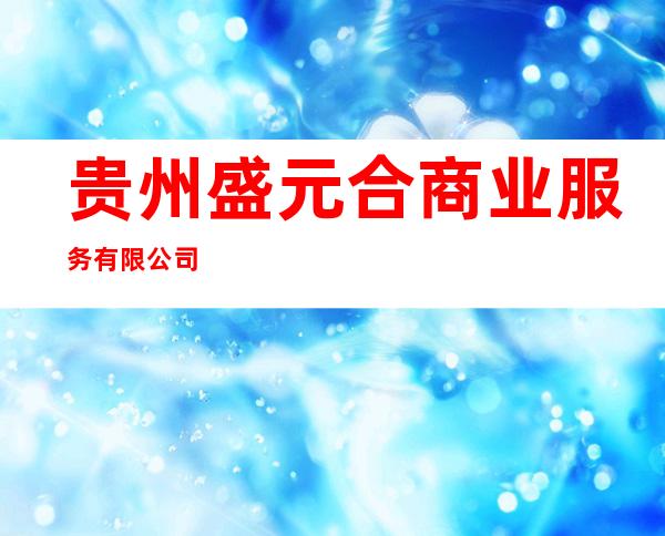 贵州盛元合商业服务有限公司