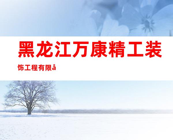 黑龙江万康精工装饰工程有限公司